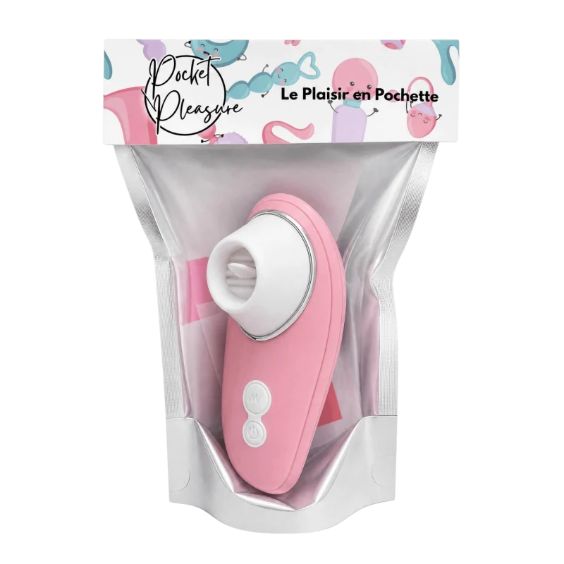 Stimulateur Clitoridien à Langue Rose + 1 dosette de lubrifiant — Pocket Pleasure
