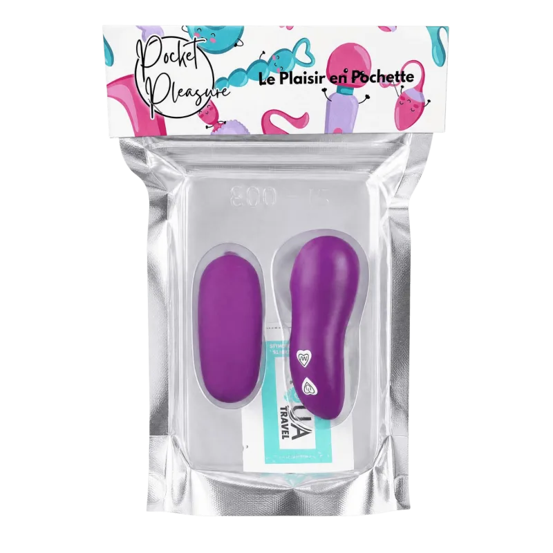 Œuf Vibrant Télécommandé 7 Vitesses Violet + 1 dosette de lubrifiant — Pocket Pleasure