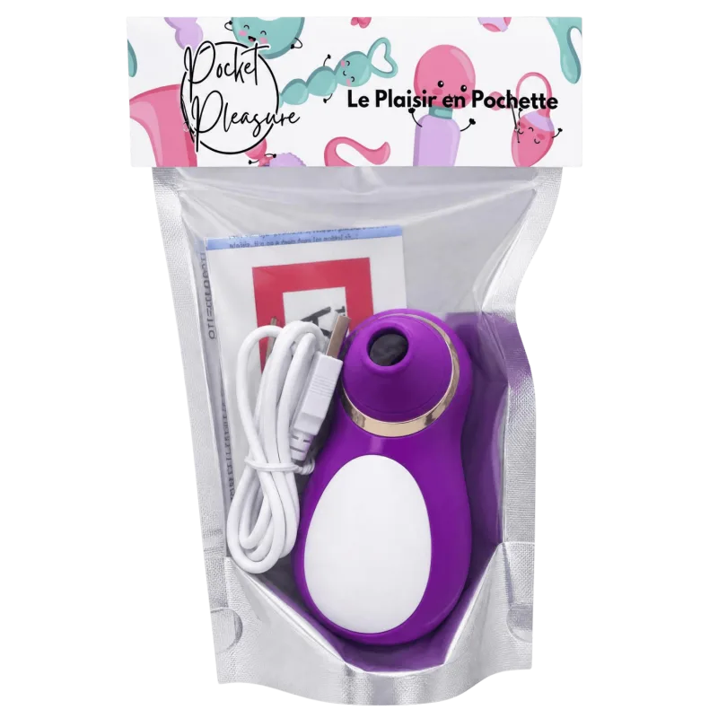 Stimulateur Clitoridien Pingouin à Langue Fuchsia + 1 dosette de lubrifiant — Pocket Pleasure