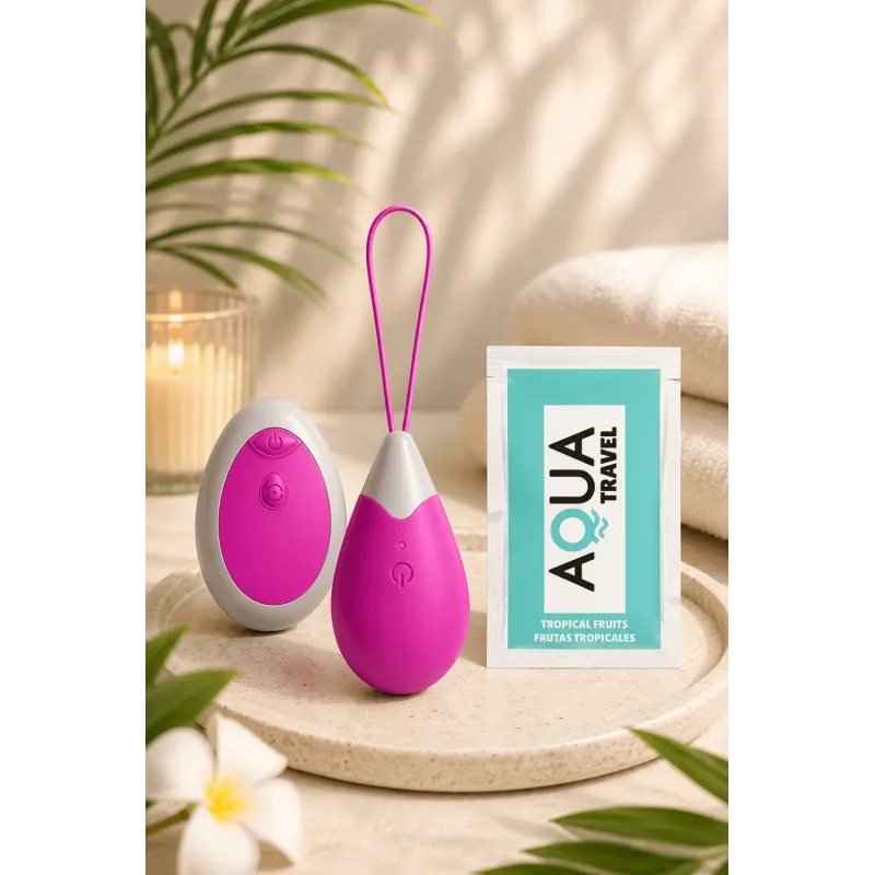 Œuf Vibrant Télécommandé 10 Modes Fuchsia + 1 dosette de lubrifiant — Pocket Pleasure
