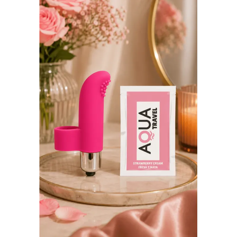 Doigt Chinois Vibrant Picots Rose + 1 dosette de lubrifiant — Pocket Pleasure