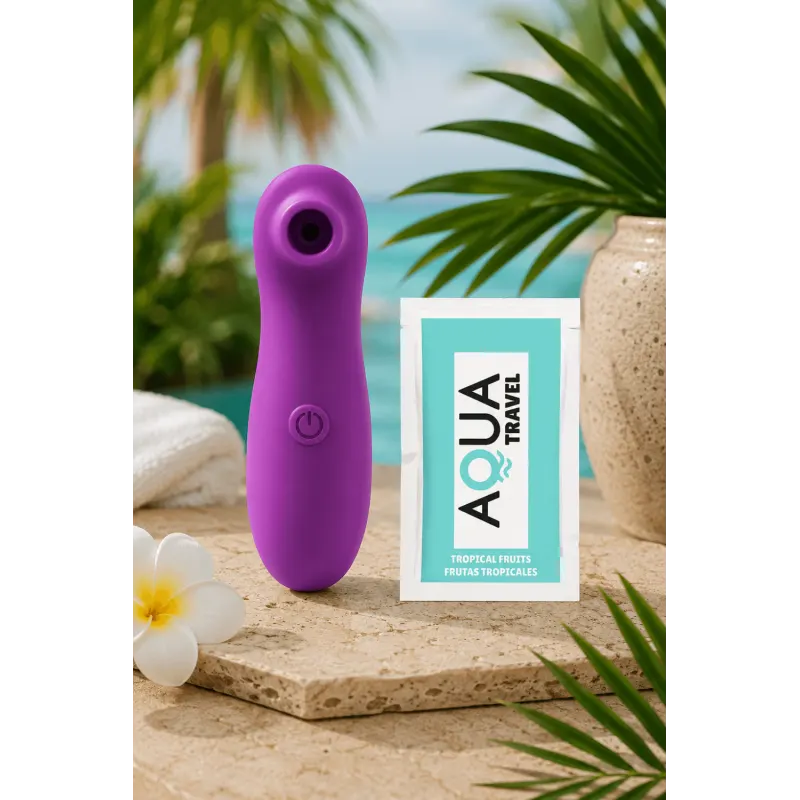 Stimulateur Clitoridien Vibrant Sans Contact Violet + 1 dosette de lubrifiant — Pocket Pleasure