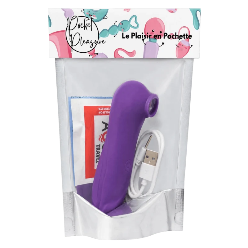 Stimulateur Clitoridien Vibrant Sans Contact Violet + 1 dosette de lubrifiant — Pocket Pleasure