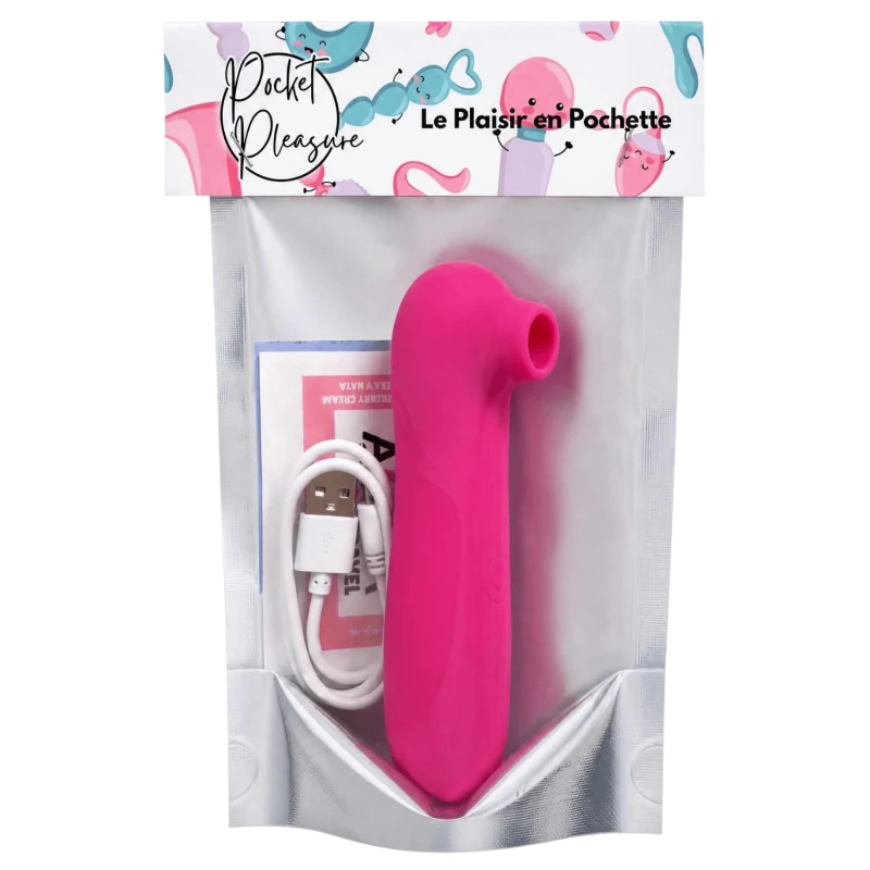 Stimulateur Clitoridien Vibrant Sans Contact Rose + 1 dosette de lubrifiant — Pocket Pleasure