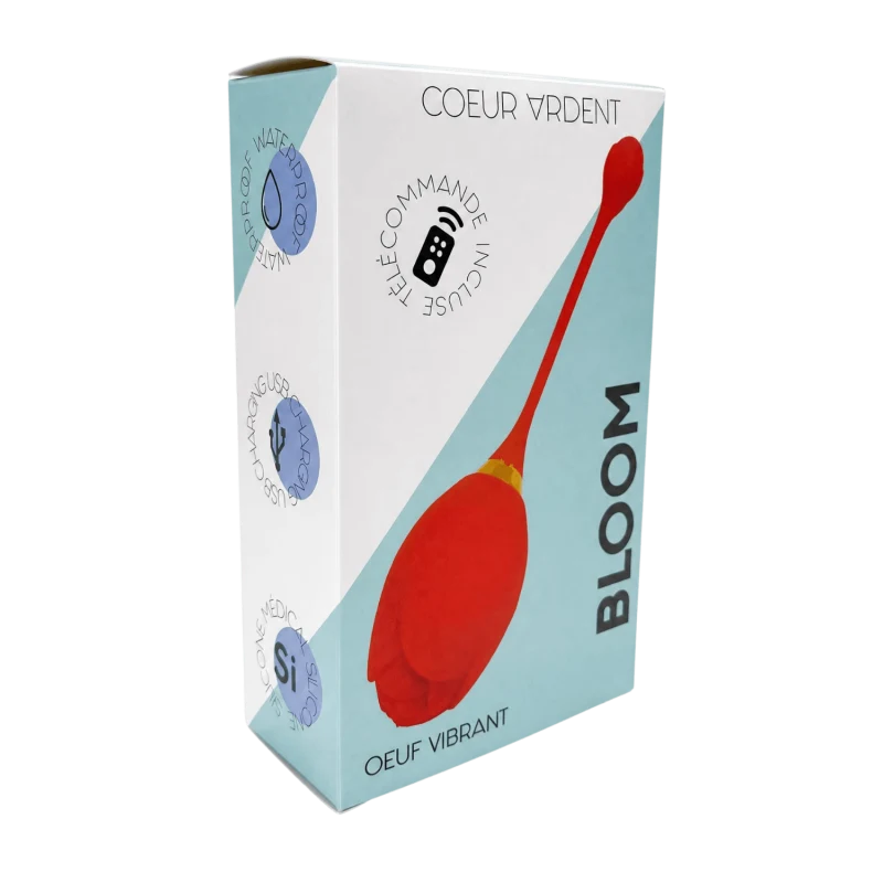 BLOOM — Oeuf Vibrant Télécommandé 10 Modes |Coeur Ardent