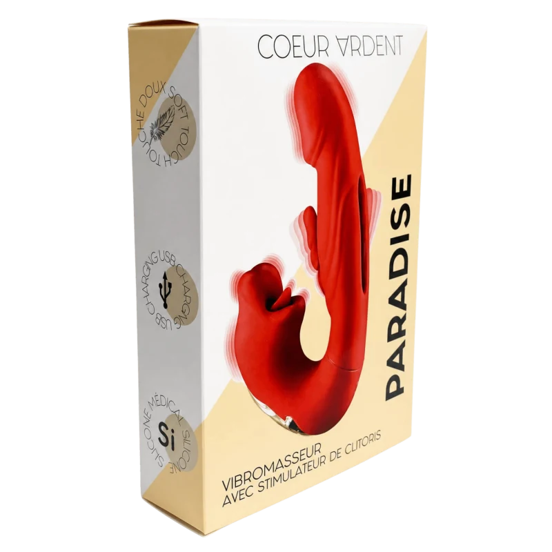PARADISE — Vibromasseur avec Stimulateur de Clitoris | Coeur Ardent