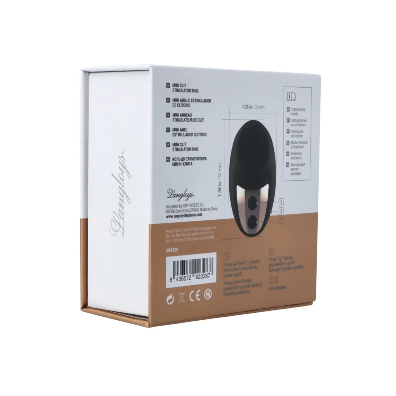 Mini stimulateur clitoridien noir pour doigt rechargeable – LANGLOYS