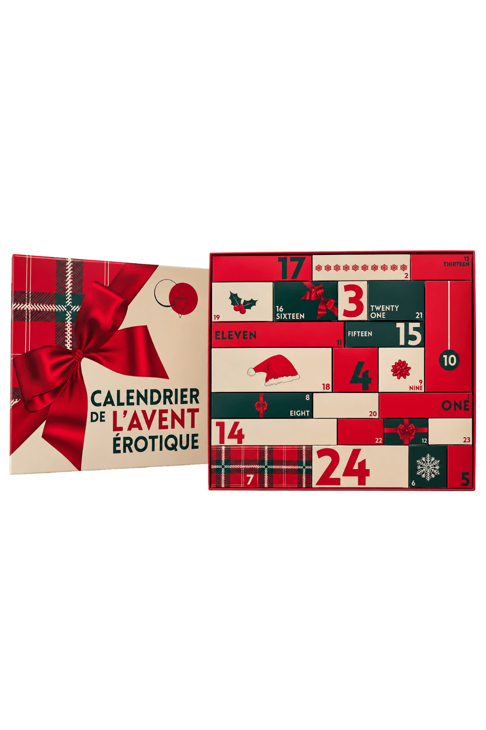 Calendrier de l'Avent érotique couple hétéro 2026 – 24 surprises