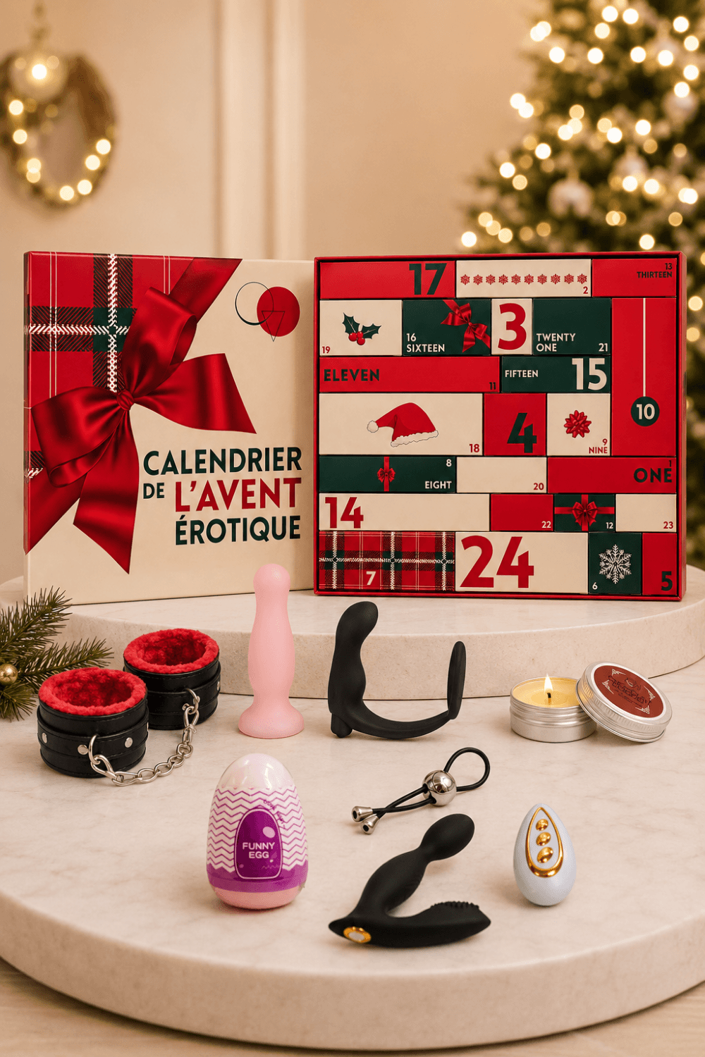 Calendrier de l'Avent érotique couple gay 2026 – 24 surprises