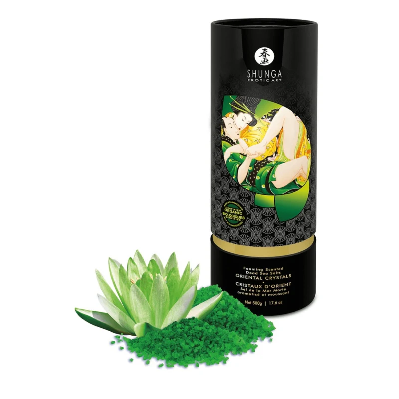 Sel de la mer morte aromatisé et moussant Fleur de Lotus 500 gr Shunga