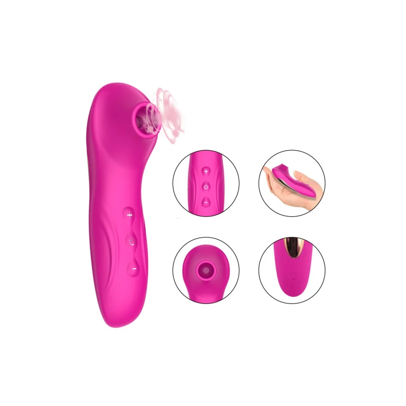 Stimulateur Clitoris et Tétons Rose USB + 1 dosette de lubrifiant — Pocket Pleasure