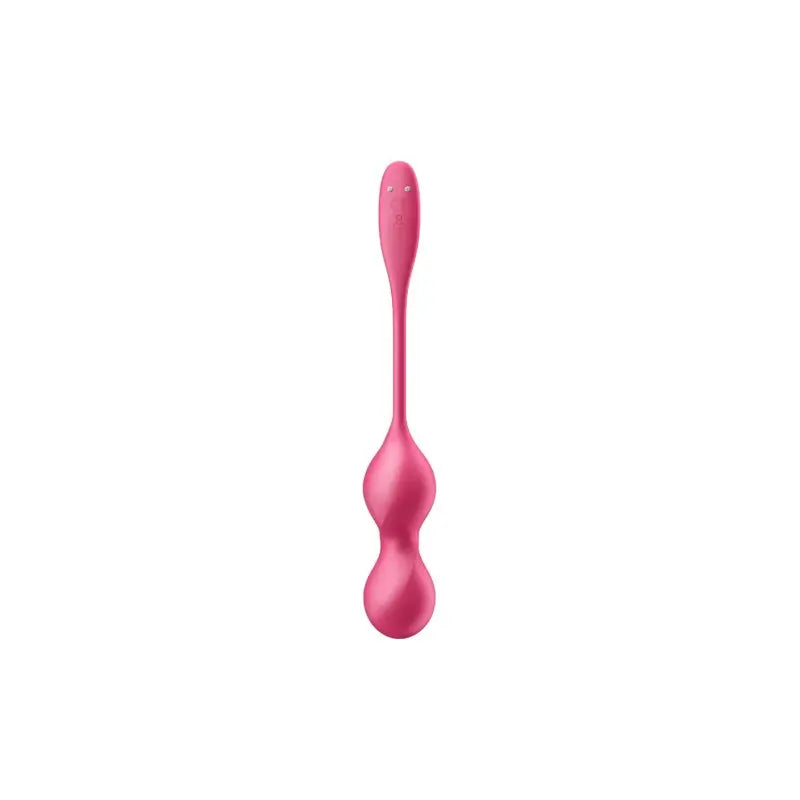 1. Un vibromasseur rose avec un long manche, conçu pour le plaisir et le renforcement du plancher pelvien.
