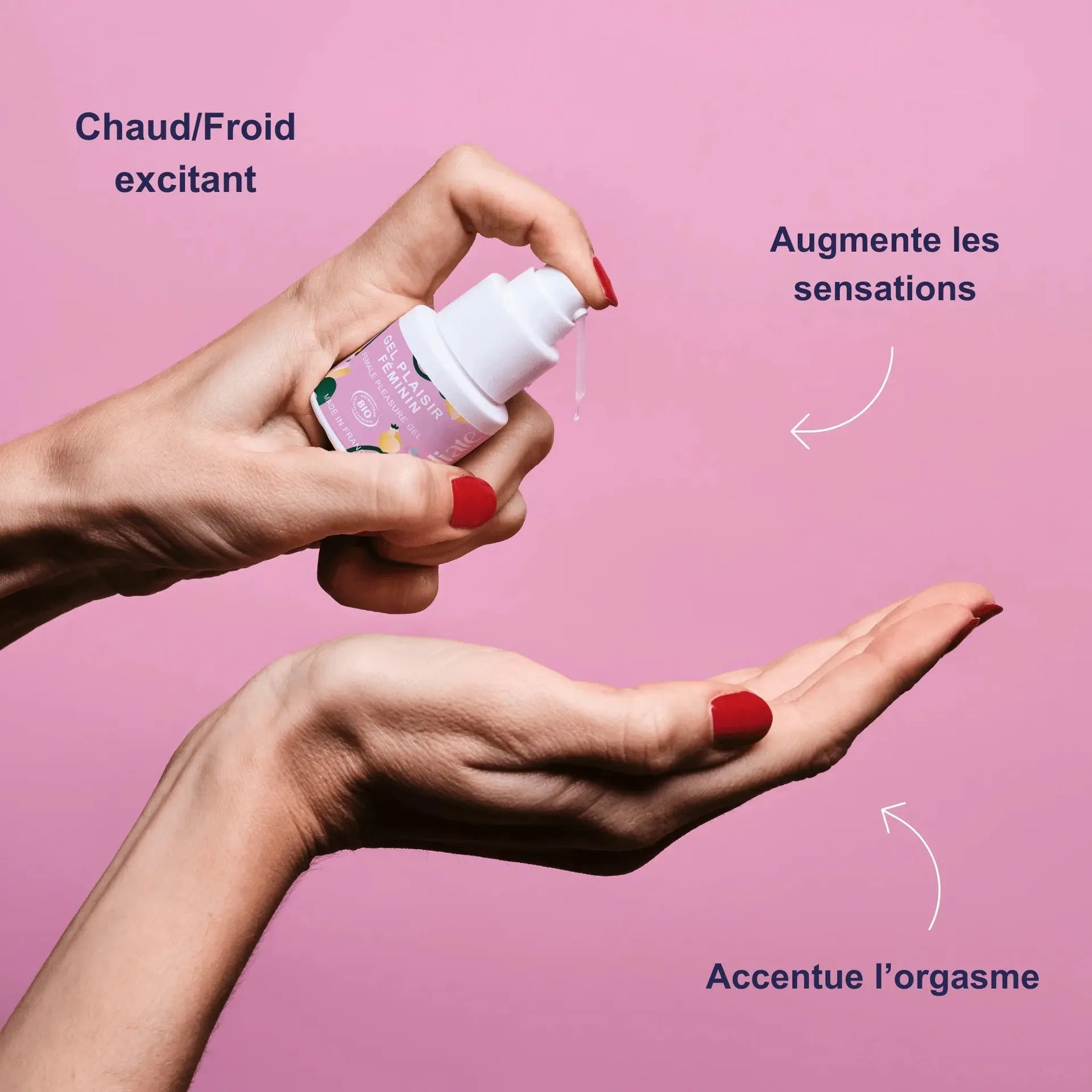 Gel intime clitoridien effet chaud-froid, amplifie les sensations et accentue l'orgasme.