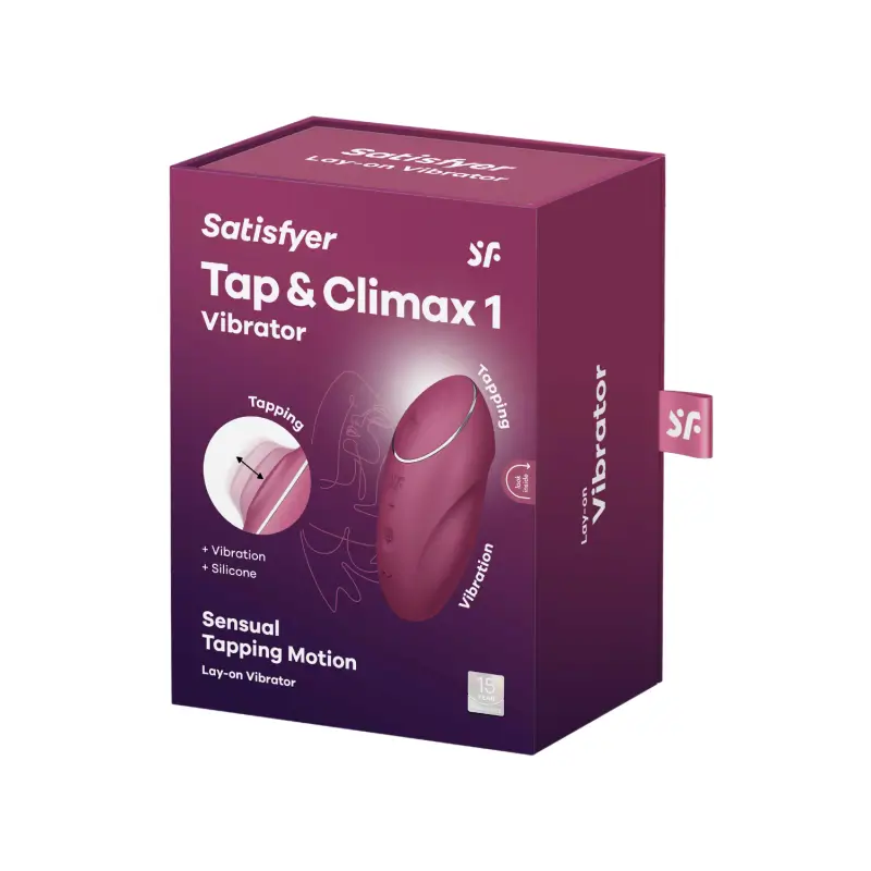 Vibromasseur Satisfyer Tap & Climax 1 : vibrations puissantes et tapotements chauffants pour un plaisir clitoridien inégalé.