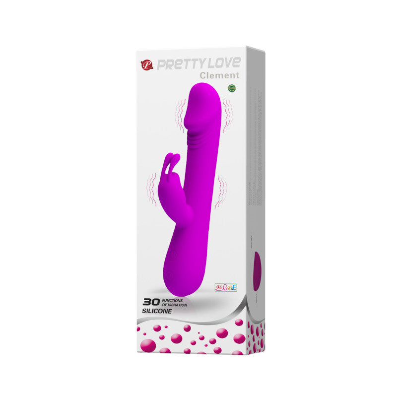 Clement, vibromasseur rabbit silicone avec 30 modes de vibration