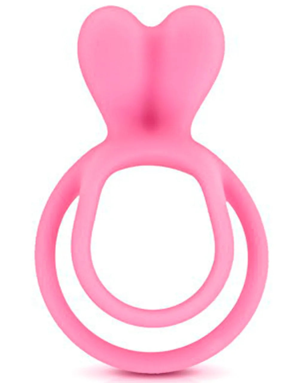 Double cockring rose avec stimulateur de clitoris - CC5710050050