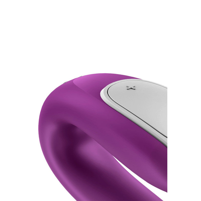 Double Fun, vibromasseur couple violet connecté avec télécommande