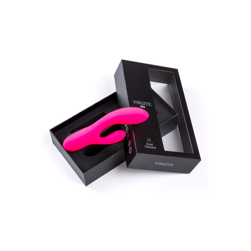 Dual Vibrator V1, vibromasseur rabbit silicone rose