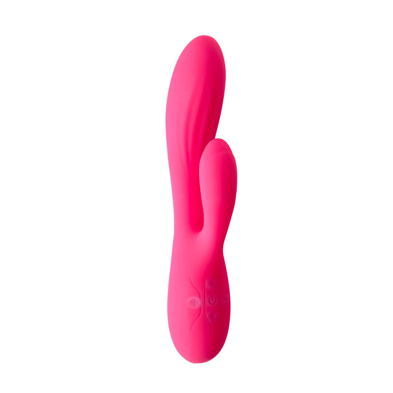 Dual Vibrator V1, vibromasseur rabbit silicone rose