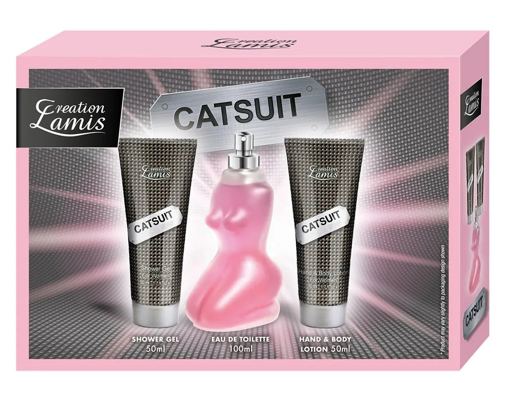 Coffret Eau de parfum Catsuit for Women, gel douche et crème main et corps