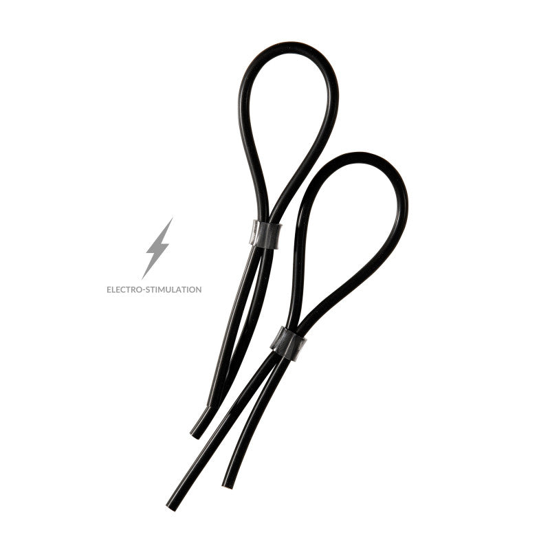 ElectraLoops Rubber, 2 cockrings ajustables électrostimulation