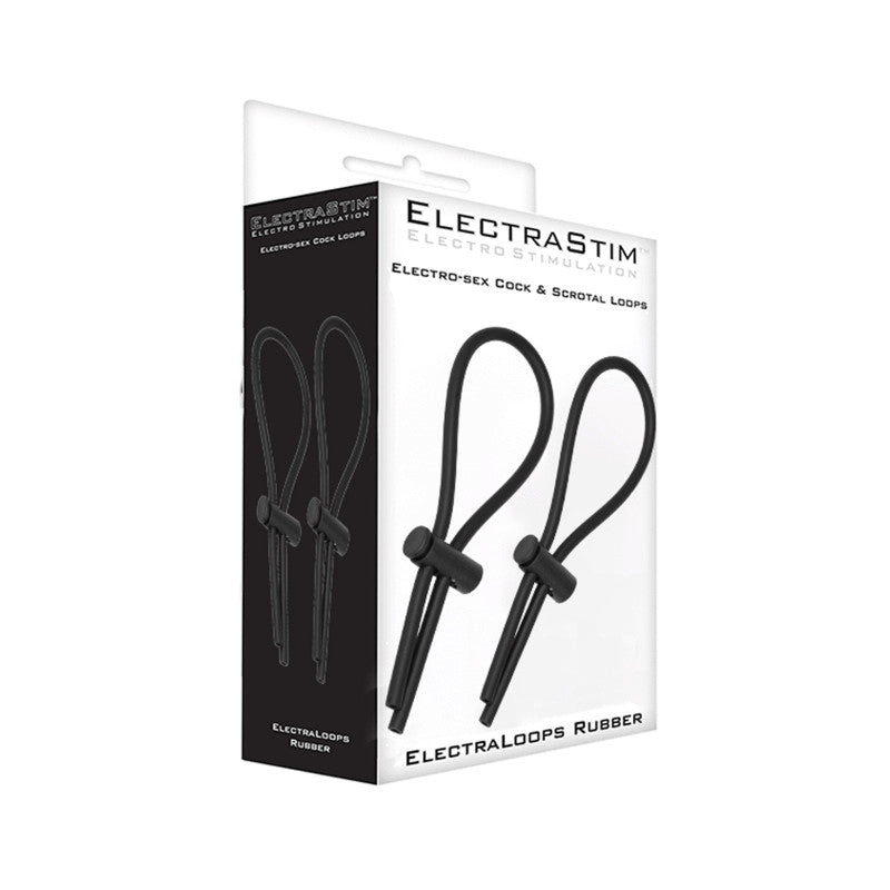 ElectraLoops Rubber, 2 cockrings ajustables électrostimulation