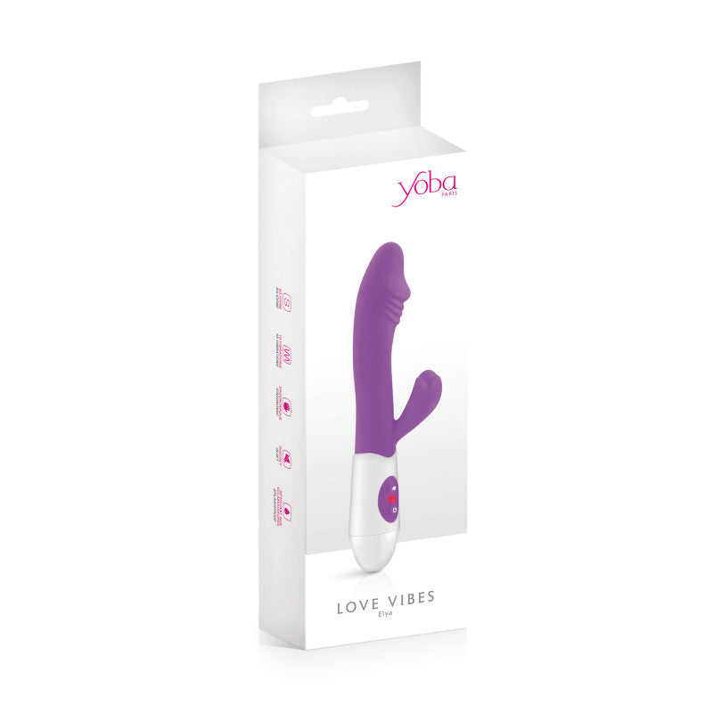 Elya, vibromasseur rabbit pénis violet