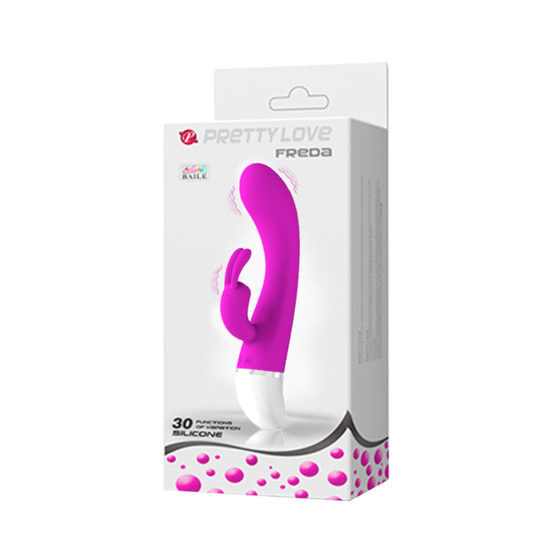 Freda, vibromasseur rabbit en silicone 30 modes de vibration