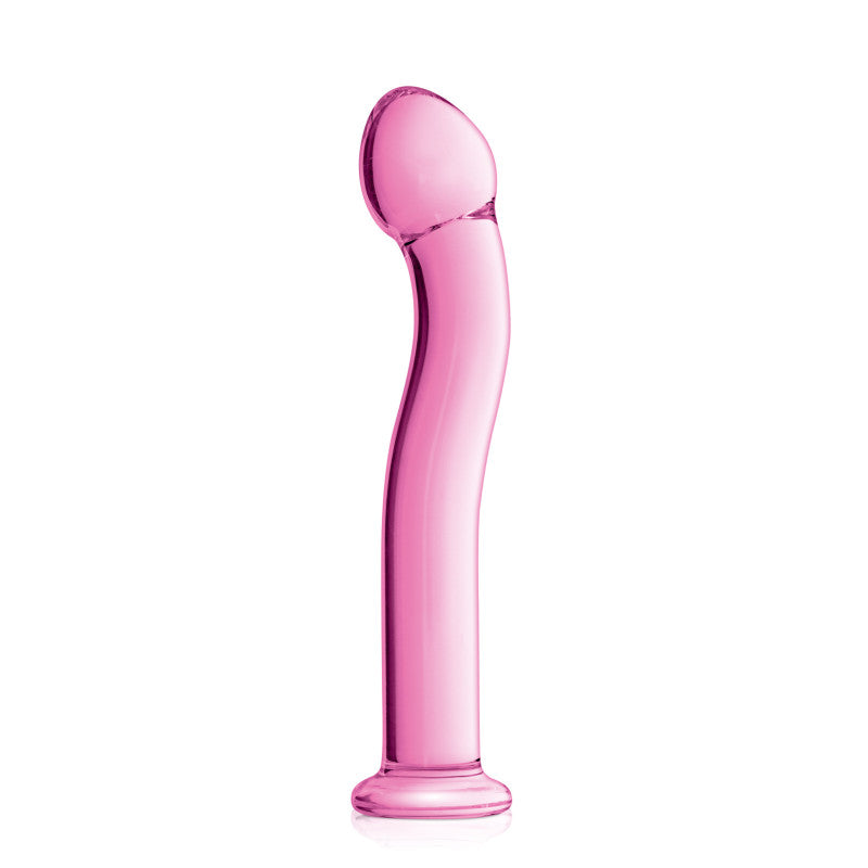 Glossy Toys n° 27, gode point G en verre rose 19,5cm