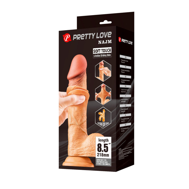 Gode ventouse réaliste à squelette 21,8 cm