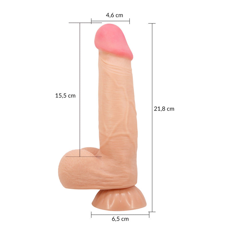 Gode ventouse réaliste à squelette 21,8 cm