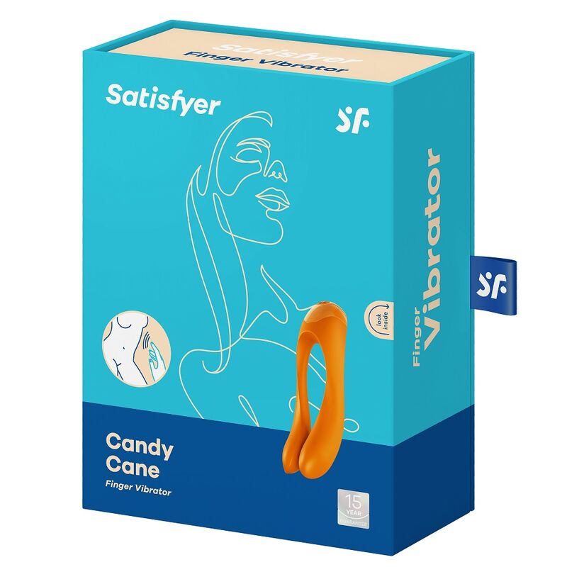Satisfyer - Vibrateur Doigts Candy Cane Orange