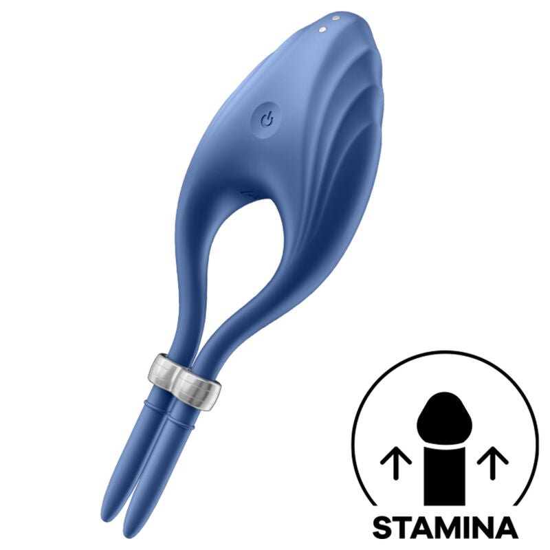 Satisfyer - Vibrateur Anneau Duelist Bleu