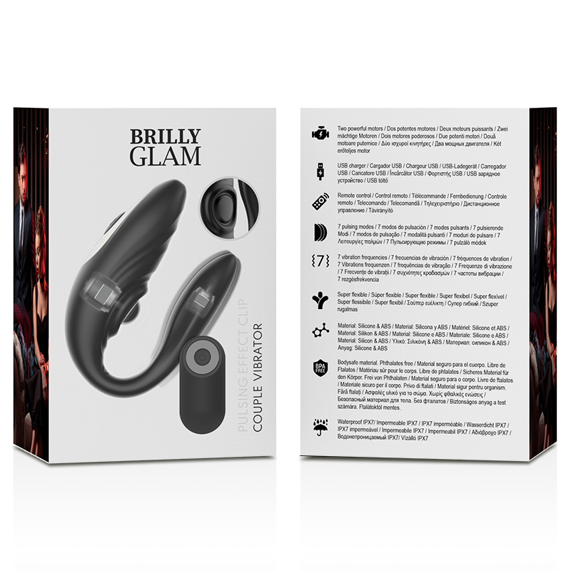 Brilly Glam- Couple Télécommande à Impulsions et Vibrantes