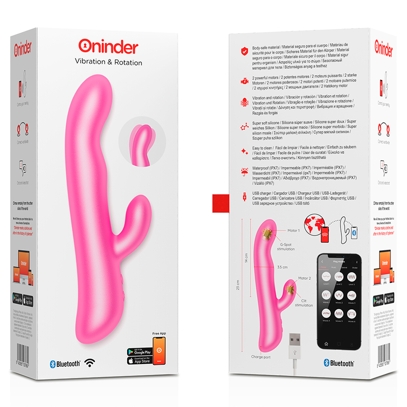 Oninder - Oslo Vibration et Rotation Rose - Application Gratuite