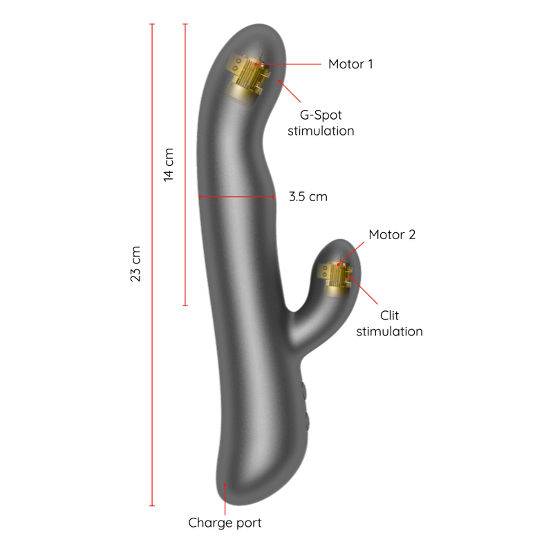 Oninder - Oslo Vibration et Rotation Noir - Application Gratuite