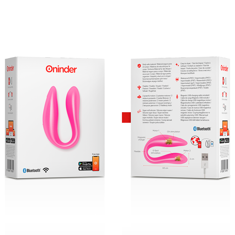 Oninder - Lisboa G-spot & Clitoral Stimulateur Rose - Application Gratuite