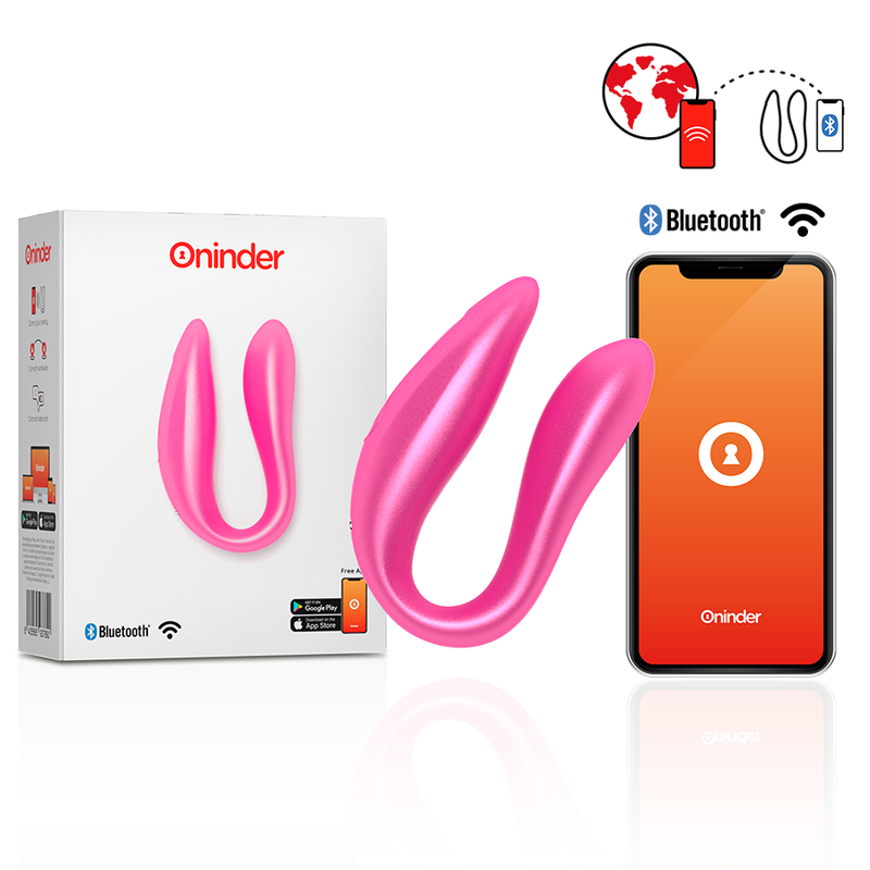 Oninder - Lisboa G-spot & Clitoral Stimulateur Rose - Application Gratuite