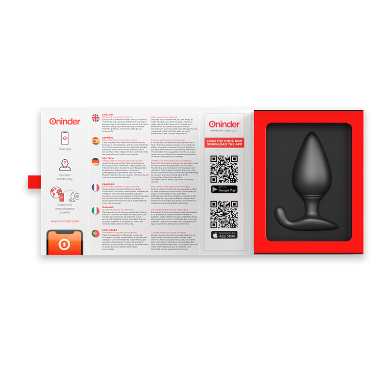 Oninder - Plug Anal Vibrant Rio Noir - Application Gratuite