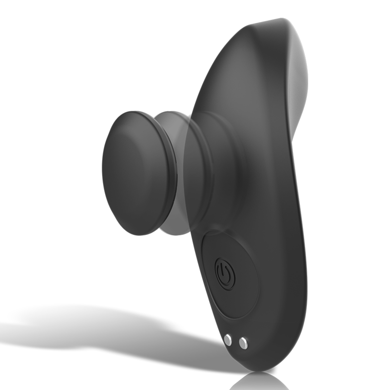Black&silver - Culotte Vibrante Rechargeable en Silicone Preston Noire