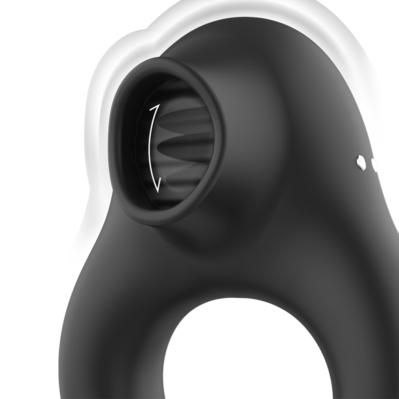 Black&silver - Anneau Vibrateur en Silicone 3 Moteurs Rechargeable Noir