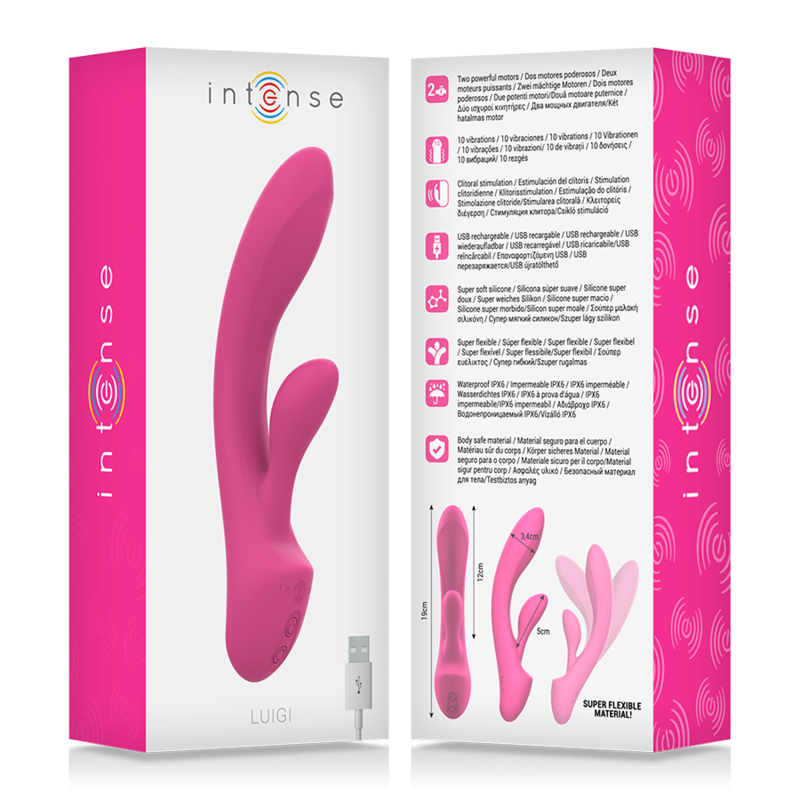 Intense - Vibrateur Luigi Rabbit Silicone Liquide Rose