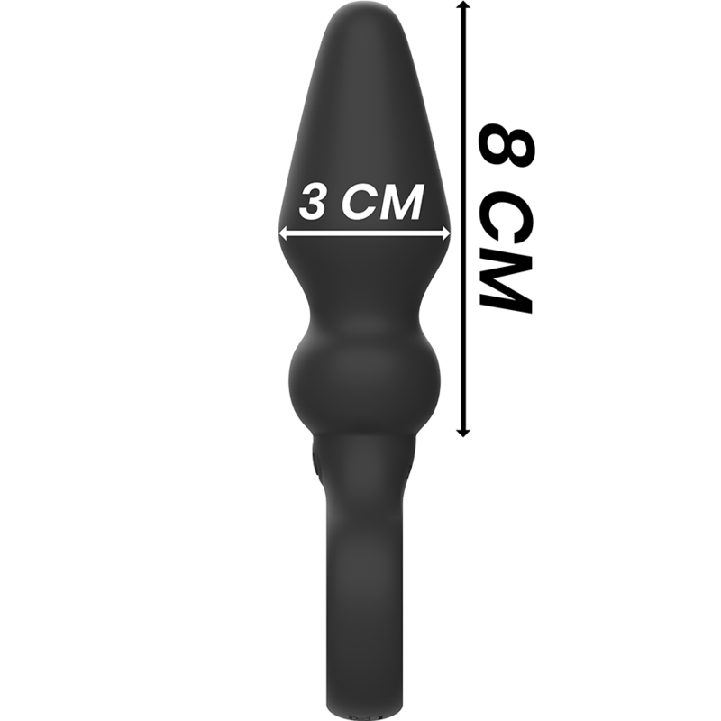 Black&silver - Puissant Plug Anal en Silicone Ozzy