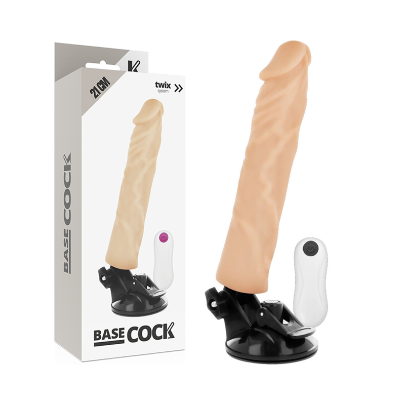 Basecock - Vibrateur Réaliste Télécommande Naturel 21 Cm -o- 4 Cm