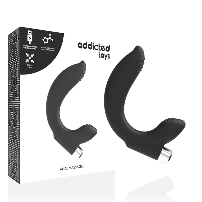 Addicted Toys - Vibrateur Prostatique Rechargeable Modèle 7 - Noir