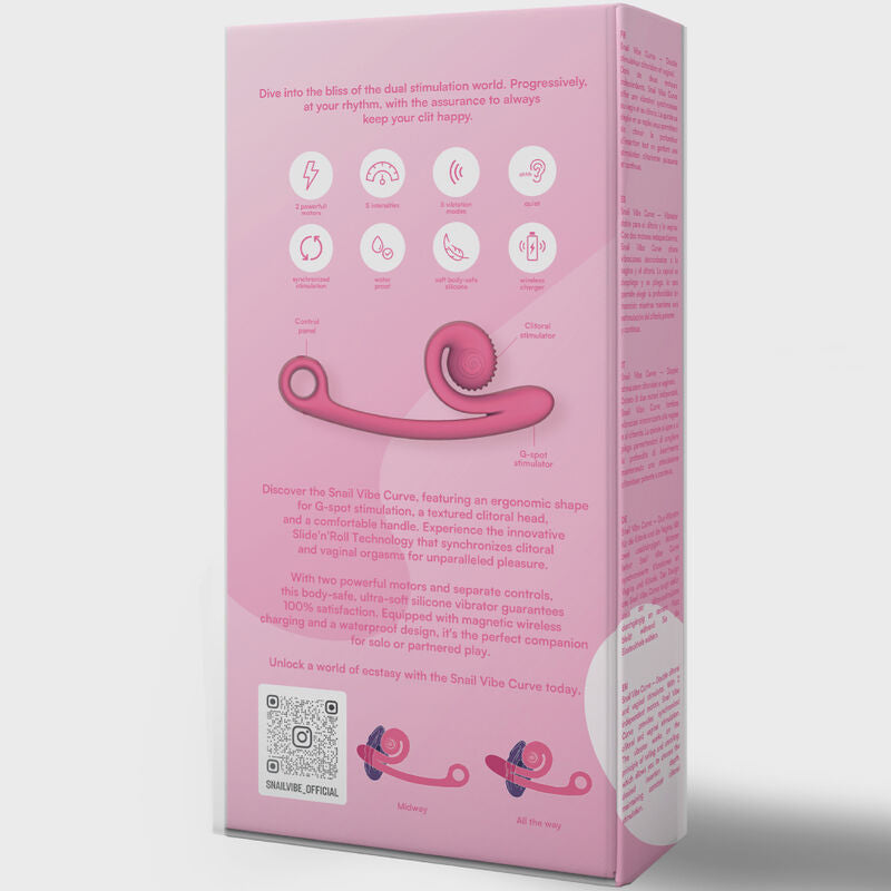Snail Vibe - Vibrateur Courbe Rose