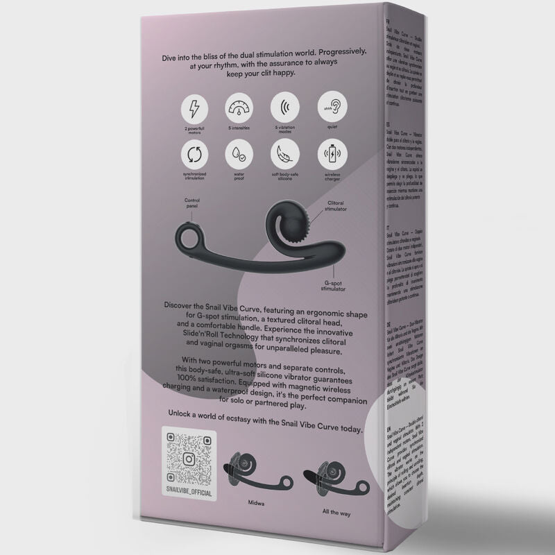 Snail Vibe - Vibrateur Courbe Noir