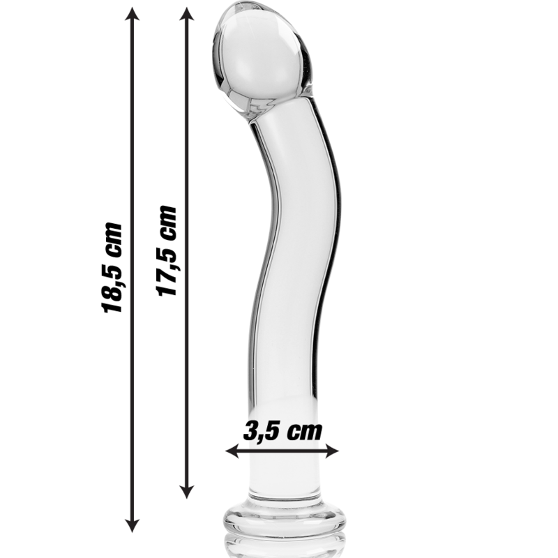 Nebula Series By Ibiza - Modèle 18 Gode en Verre Borosilicate Clair 18.5 Cm -o- 3.5 Cm