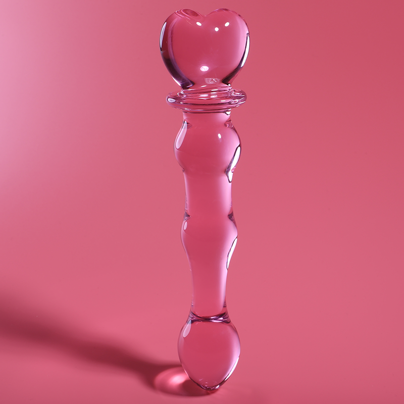Nebula Series By Ibiza - Modèle 21 Gode en Verre Borosilicate Rose 20.5 Cm -o- 3.5 Cm