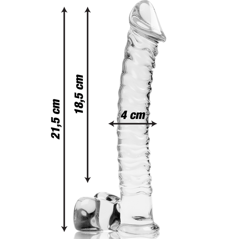 Nebula Series By Ibiza - Modèle 23 Gode en Verre Borosilicate Clair 21.5 Cm -o- 4 Cm